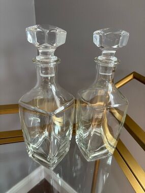 Pottery Barn Classic Bar Glass Decanters